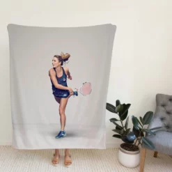 Alize Cornet French Professional Tennis Player Fleece Blanket