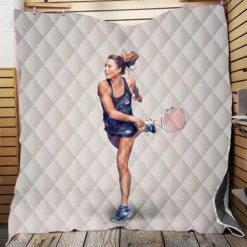 Alize Cornet French Professional Tennis Player Quilt Blanket