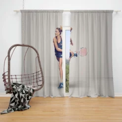 Alize Cornet French Professional Tennis Player Window Curtain