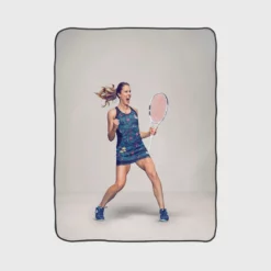 Alize Cornet Top Ranked French Tennis Player Fleece Blanket 1