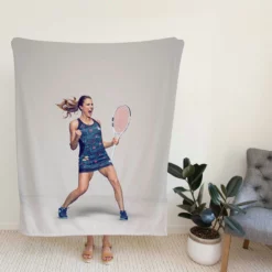 Alize Cornet Top Ranked French Tennis Player Fleece Blanket