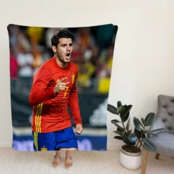 Alvaro Morata Spanish Professionl Player Fleece Blanket