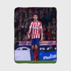 Alvaro Morata in Atletico de Madrid Fleece Blanket 1