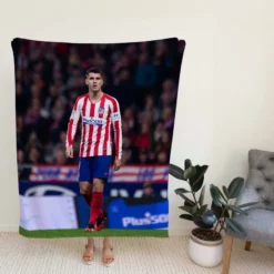Alvaro Morata in Atletico de Madrid Fleece Blanket