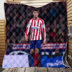 Alvaro Morata in Atletico de Madrid Quilt Blanket