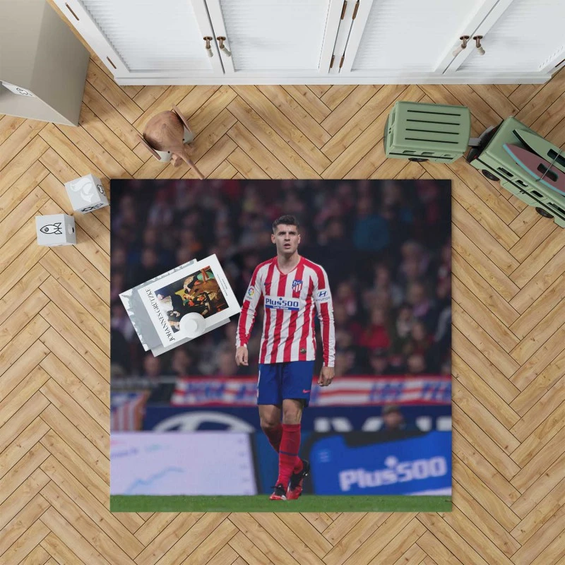 Alvaro Morata in Atletico de Madrid Rug