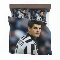 Alvaro Morata in Juventus Jersey Bedding Set 1