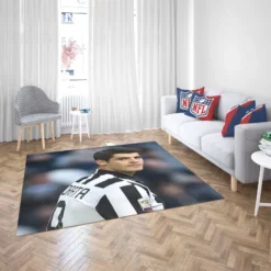 Alvaro Morata in Juventus Jersey Rug 2