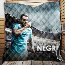 Alvaro Negredo Professional Spanish Player Quilt Blanket