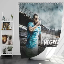 Alvaro Negredo Professional Spanish Player Shower Curtain