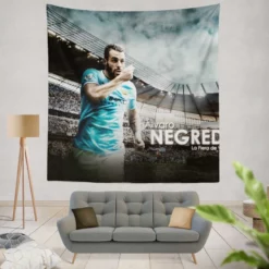 Alvaro Negredo Professional Spanish Player Tapestry