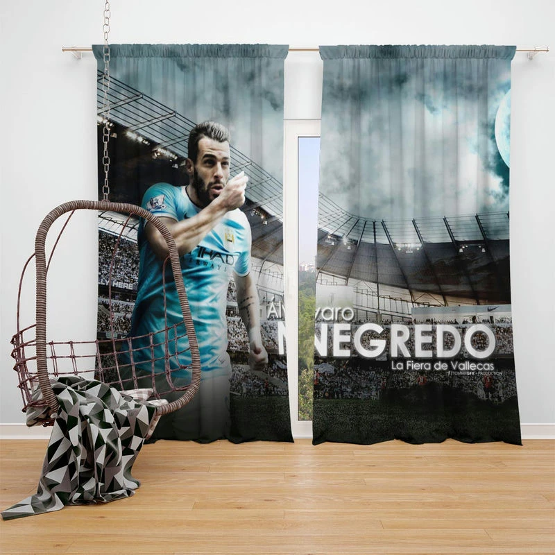 Alvaro Negredo Professional Spanish Player Window Curtain