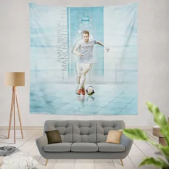 Alvaro Negredo in Manchester City Football Club Tapestry