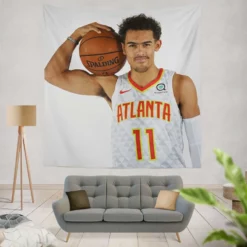 American Basketball Player Trae Young Tapestry