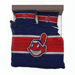 American Professional Baseball Team Cleveland Indians Bedding Set 1