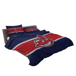 American Professional Baseball Team Cleveland Indians Bedding Set 2