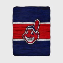 American Professional Baseball Team Cleveland Indians Fleece Blanket 1