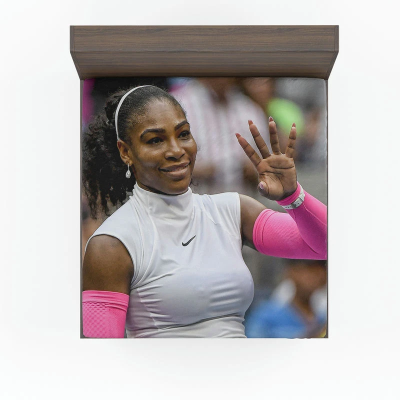 American Tennis Player Serena Williams Fitted Sheet