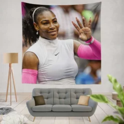American Tennis Player Serena Williams Tapestry