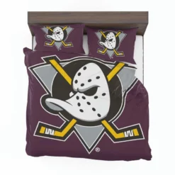 Anaheim Ducks Energetic Ice Hockey Team in America Bedding Set 1