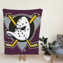 Anaheim Ducks Energetic Ice Hockey Team in America Fleece Blanket