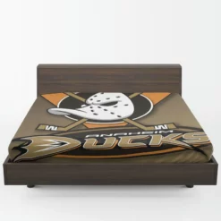 Anaheim Ducks Excellent NHL Ice Hockey Club in America Fitted Sheet 1