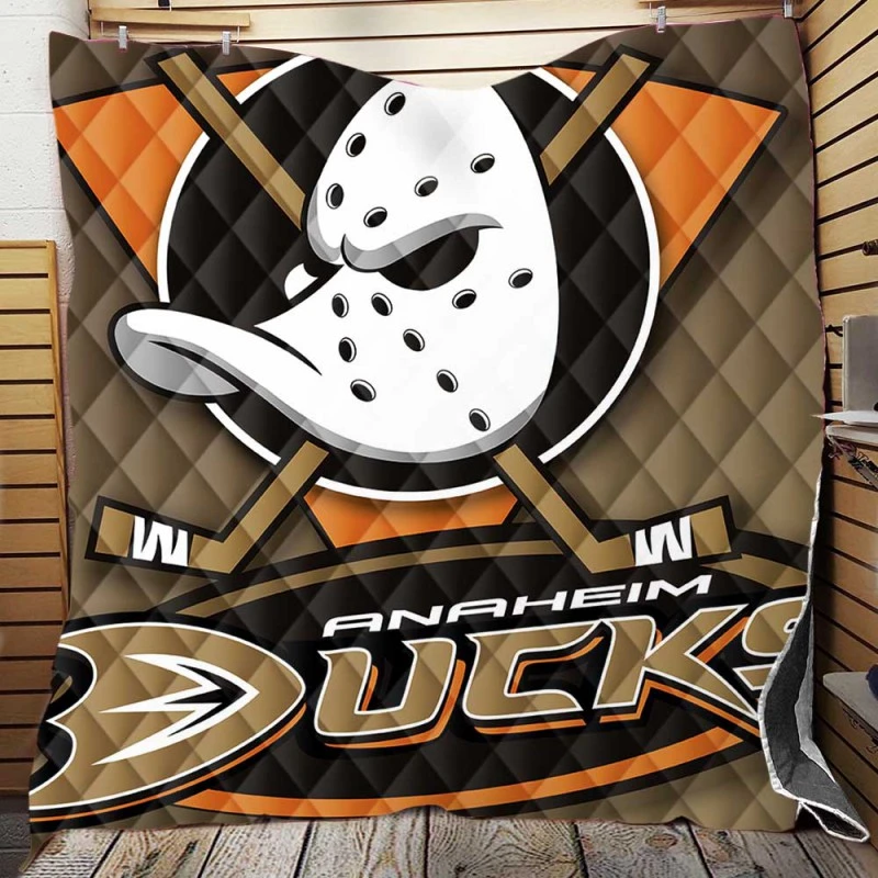 Anaheim Ducks Excellent NHL Ice Hockey Club in America Quilt Blanket