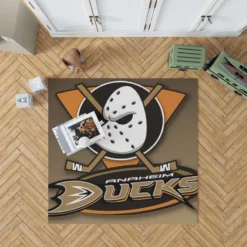 Anaheim Ducks Excellent NHL Ice Hockey Club in America Rug