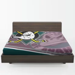 Anaheim Ducks Professional Ice Hockey Club in America Fitted Sheet 1