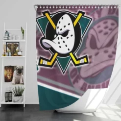 Anaheim Ducks Professional Ice Hockey Club in America Shower Curtain
