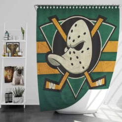 Anaheim Ducks Top Ranked Ice Hockey Club Shower Curtain