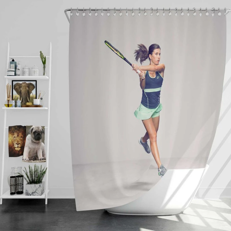 Anastasija Sevastova Exellent Tennis Player in Latvia Shower Curtain