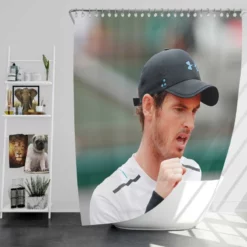 Andy Murray British Professional Tennis Player Shower Curtain