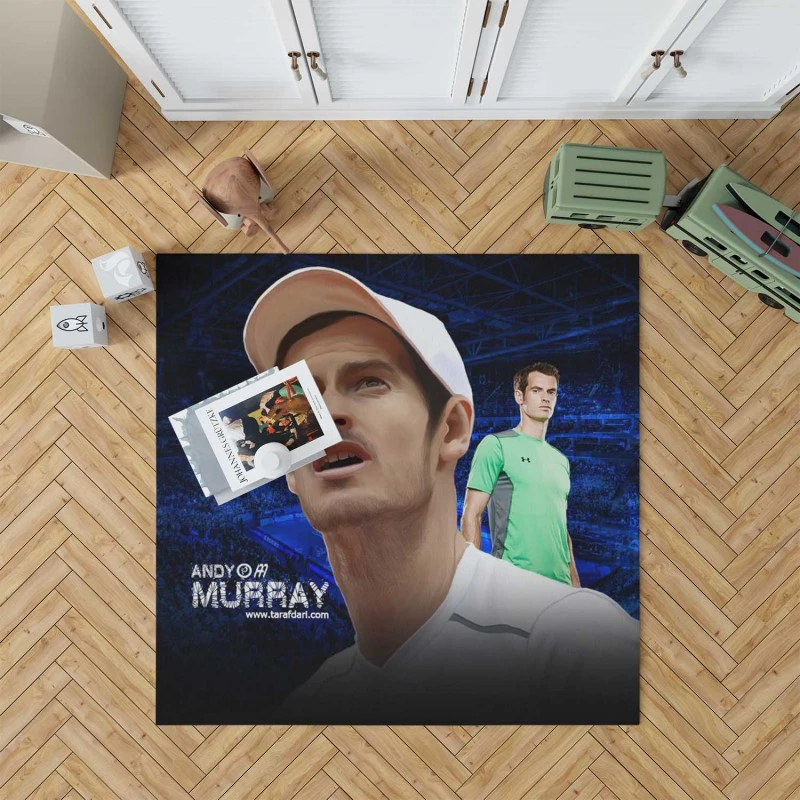 Andy Murray Top Ranked WTA Tennis Player Rug