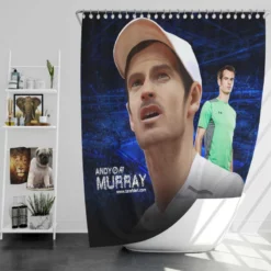 Andy Murray Top Ranked WTA Tennis Player Shower Curtain