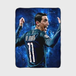 Angel Di Maria Argentina Champions League Player Fleece Blanket 1