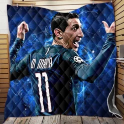 Angel Di Maria Argentina Champions League Player Quilt Blanket