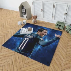 Angel Di Maria Argentina Champions League Player Rug 1