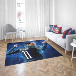 Angel Di Maria Argentina Champions League Player Rug 2