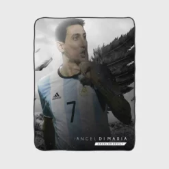 Angel Di Maria Argentina Professional Football Player Fleece Blanket 1