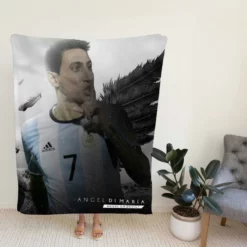 Angel Di Maria Argentina Professional Football Player Fleece Blanket