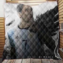 Angel Di Maria Argentina Professional Football Player Quilt Blanket