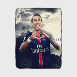 Angel Di Maria Best Midfeilder in PSG Fleece Blanket 1