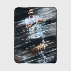 Angel Di Maria Coppa America Player for Argentina Fleece Blanket 1