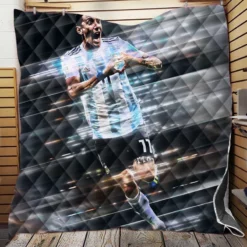 Angel Di Maria Coppa America Player for Argentina Quilt Blanket