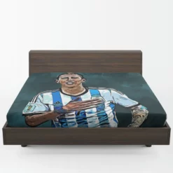 Angel Di Maria Ethical Argentina Foottball Player Fitted Sheet 1