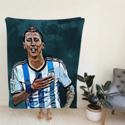 Angel Di Maria Ethical Argentina Foottball Player Fleece Blanket