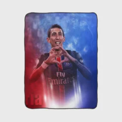 Angel Di Maria PSG Best Wingers Fleece Blanket 1