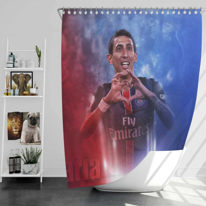 Angel Di Maria PSG Best Wingers Shower Curtain