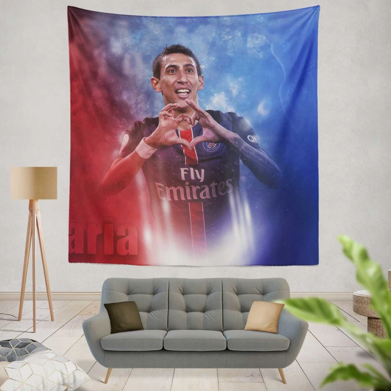 Angel Di Maria PSG Best Wingers Tapestry